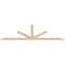 Ekena Millwork Saratoga Smooth Timber Gable Bracket, Douglas Fir, 96"W x 32"H x 1 1/2"D x 3 1/2"F, 8/12 Pitch GBW096X32X0204SAR00SDF - alternate 2